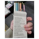 Linbsunne Ballpoint Pens Medium Point 1mm Black Ink Work Pen with Super Soft Grip Ball Point Pen for Men Women Retractable Office Pens (Gold Clip-6 count)