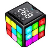 Xinbeiya Rechargeable Handheld Cube with Games - 15 Fun Brain & Memory Games with Score Screen for Kids Teens - Christmas Easter Birthday Gifts for Boys Girls Ages 6-12+ Years Old (Black)
