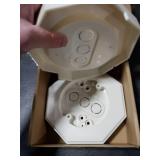 Qishiyi 2Pcs Siding Mounting Block with Built-in Electrical Box Vinyl Siding Light Mounting Kit for 1/2 inch Vertical Lap Siding Outdoor Mounting Plate (White - 2 Pack, 1/2 inch Lap Siding)