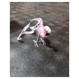 1 Glass Flamingo Ornament for Tree, Valentines Day Gifts, 2.4 Hand Blown Pink Flamingo,Art Glass Birds Animals Figurines Home Garden Hanging for Women