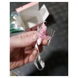 1 Glass Flamingo Ornament for Tree, Valentines Day Gifts, 2.4 Hand Blown Pink Flamingo,Art Glass Birds Animals Figurines Home Garden Hanging for Women