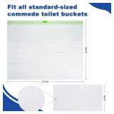 Kovevo 60 Pack Commode Liners with Absorbent Pads, 60 Bedside Commode Liners and 60 Commode Pads, Portable Toilet Liners for Commode Bucket | Universal Fit | Make Cleanup Simple