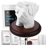 Hula Home Hand Casting Kit for Couples or Family with Mounting Plaque | Anniversary DIY Gifts Her & Him, Keepsake Sculpture Wedding Kids,