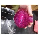 Tioncy Christmas Vintage Soap Dispenser for Bathroom 8 oz Glass Kitchen Hand Dispenser with Pump Farmhouse Antique Snowflake Liquid Hand Soap Accessories Rustic Antique Bathroom Decor(Purple)