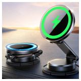 JOYROOM for MagSafe Car Mount Charger, [All-Metal] 15W Fast MagSafe Car Charger, Hands Free Magsafe Car Mount Dashboard for iPhone 17 Pro Max Air/16 15 14 13 12 Pro Max Plus, Black