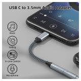 TIPSEAN USB C to 3.5mm Headphone Jack Adapter(2 Pack), USB-C to Aux Audio Dongle Cable for iPhone 17 Pro Max/17 Pro, 16/15 Pro Max, 16/15 Pro, Galaxy S23-S21 Ultra, Pixel, iPad Pro, MacBook (Black)