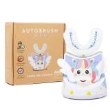autobrush Kids Electric Toothbrush Only ADA Accepted U-Shaped Toothbrush, Clinically Proven Up to 5.1X Better Cleaning, 30 Seconds, Full-Mouth 360 Coverage, LED Lights, Music, Ages 3-5, Unicorn