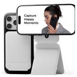 MOFT Phone Tripod Stand Selfie Stick for iPhone, Multi-Angles iPhone Stand, Lightweight & Portable Phone Holder, Strong Magnets, MOVAS Vegan Leather, Travel Essentials, Misty Cove (Without Card Slot)