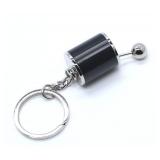 GT//Rotors 6 Speed Manual Transmission Shift Gearbox Gear Shift Automotive Part Car Keychain Key Ring (Black)