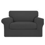 Easy-Going 2 Pieces Stretch Oversized Chair Couch Cover Sofa Cover for Dogs Sofa Slipcover for Separate Cushion Couch Jacquard Fabric Elastic Furniture Protector for Pets (Dark Gray, Oversized Chair)
