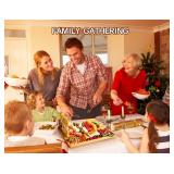 Easoger Cheese Board and Knife Set - Extra Large Charcuterie Boards with Magnetic Knife Holder, Cheese Platter Gift for Christmas, House Warming, Wedding, Anniversary, Thanksgiving