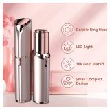 Facial Hair Remover for Women - as Seen on TV Painless Face Shaver - Electric Hair Removal Device for Face Lips Peach Fuzz with Light (Blue)