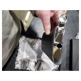 LHD HOME Flask For Men,350ml/12oz Hip Flask, 304 Food Grade Stainless Steel,2 Cups And Funnel Portable Gift Box For Whiskey Rum Groomsman Best Man Usher Wedding-Leather America Flag Black