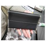 LHD HOME Flask For Men,350ml/12oz Hip Flask, 304 Food Grade Stainless Steel,2 Cups And Funnel Portable Gift Box For Whiskey Rum Groomsman Best Man Usher Wedding-Leather America Flag Black