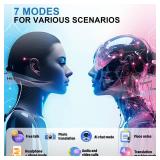 Language Translator Earbuds Real Time, AI Translation Earbuds Real Time with 164 Languages & 5 Modes, 3-in-1 Bluetooth 5.4 Translator Device, 42H Translatior Headphones Business, Learning Black