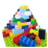 Building Blocks Set for Kids with Baseplate Big Building Bricks 101Pcs Classic Bulk Sensory Toy for Kids Toddlers Boys Girls 15 Random Colors Birthday Gift Compatible with Lego All Major Brand