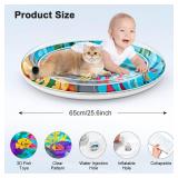 Inflatable Cat Dog Baby Water Mat Toy, [Newly Upgraded, 2 Layers Thickened] Premium Anti-Scratch Leak Proof Mat, with Floating Fish for Indoor Kitten Cats & Kids to Swatting Exercise Hunting (Dolphin)