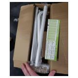 TANGWIN White Wrap Around Curtain Rods 48 to 90 Inch:Blackout Heavy Duty Adjustable Window Curtain Rod for Bedroom Kitchen,Modern Decorative Curved French Metal Single Drapery Rods Easy Install,White