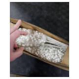 CristBest 24-Pack Christmas Tree Picks Ornaments, Artificial Glitter Berry Stem Glittery Twigs Ornaments for Christmas Tree Decorations, Small Vase, Holiday, Wedding, Party Decorations (White)