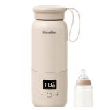Veroline Portable Bottle Warmer for Travel, 10 Oz Baby Botle Warmer with Adjustable Temperature & Keep Warm for Formula, Breastmilk, Cordless Milk Warmer, Rechargeable Water Warmer for Outdoor