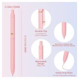 Ddaowanx Colored Gel Pens, 0.5mm Fine Point Retractable,Colorful Pens for Journaling,School Supplies, Gifts for Nurse and Teens, Stockings Stuffers for Women(6Pcs-Aesthetic Colors)