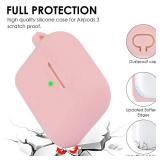 Case for Airpods 3 (2021), Filoto Silicone Airpod 3rd Generation Case Cover with Bracelet Keychain, Cute Protective Case for Apple Air Pod 3 Wireless Charging Case Women(Pink)