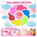 EULRGAUS Kids Nail Polish Set for Girls, Peelable Non Toxic Nail Polish with Nail Powder & DIY Nail Stickers, Water-Based Nail Art Kit, Gift Set and Girls Toys Age 8+