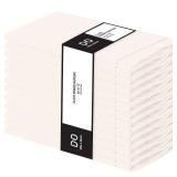 Dine n Decor Set of 12 Hemstitch Cloth Dinner Napkins 100% Cotton - Soft Durable Washable - Ideal for Events Weddings Holidays - Perfect Everyday Use Table Linen Cloth Napkins 18x18 - Ivory