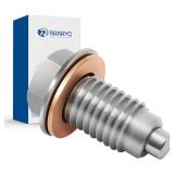 M12 x 1.75 Magnetic Oil Drain Plug Stainless Steel with Crush Washer Gasket for Chevy, GMC, Buick and Cadillac