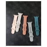 5 Pack Sport Bands Compatible with Apple Watch Band 38mm 40mm 41mm 42mm 44mm 45mm 49mm 46mm,Silicone Waterproof Strap for iWatch Apple Watch Series 11 10 9 Ultra 8 7 6 5 4 3 2 1 SE Women Men