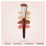 BK BEAUTY BRUSHES - 115 MINI CONTOURED FOUNDATION - Face Brush for Liquid or Cream Foundations - Bronzer, Blush & Highlighter Makeup Brush