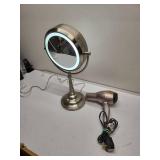 Metal mirror and Conair Professional Hair Dryer