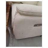 Viradis 72.4" Genuine Leather Zero Clearance Recliner Power Reclining Sofa, Retail $1640.00