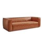 Finnegan Leather Sofa in Caramel Retail $2023.99