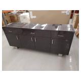Modern Black Sideboard Buffet with Chrome Legs-Retail: $2799