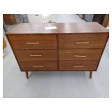 Modern 6-Drawer Walnut Dresser-Retail: $818