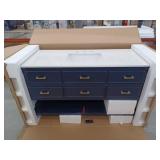 60-inch Navy Blue Bathroom Vanity-Retail: $950