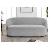 Contemporary Curved Boucle Loveseat Retail $939.99