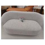 Contemporary Curved Boucle Loveseat Retail $939.99