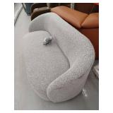 Contemporary Curved Boucle Loveseat Retail $939.99