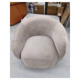 Meridian Furniture USA Emery Velvet Chair, Taupe- Retail: $892