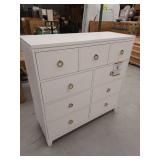 Summerland 7 Drawer Solid Wood Dresser, White- Retail: $1913