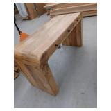 Curved Mango Wood Console Table with Drawers- Retail: $1128