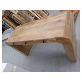 Curved Mango Wood Console Table with Drawers- Retail: $1128