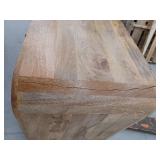 Curved Mango Wood Console Table with Drawers- Retail: $1128