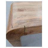Curved Mango Wood Console Table with Drawers- Retail: $1128