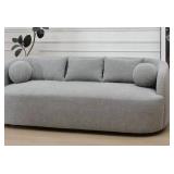 Brinae 85in Wide Modern Boucle Upholstered 3 Seat Sofa- Retail: $1050