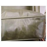 Olive Green Leather Sofa with Carved Wood Frame