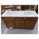 Reajean 60 Inch Double Vanity, Retail $1,599.99