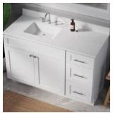 Disar 52 Inch Single Bathroom Vanity Quartz Top
